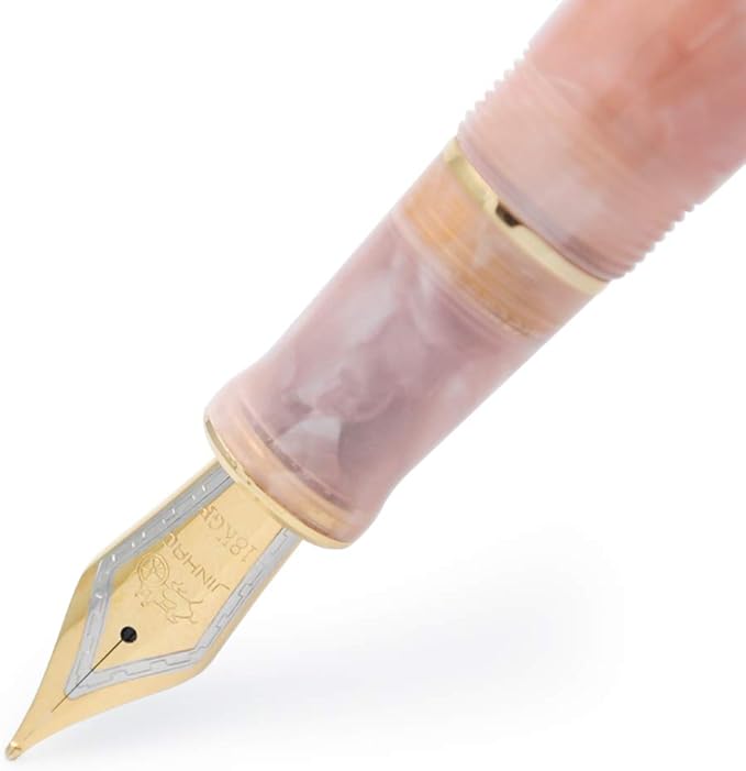 JINHAO 100 Fountain Pen with Ink Converter (Medium Nib 0.7mm, Sakura Pink)-DeskLoop Office