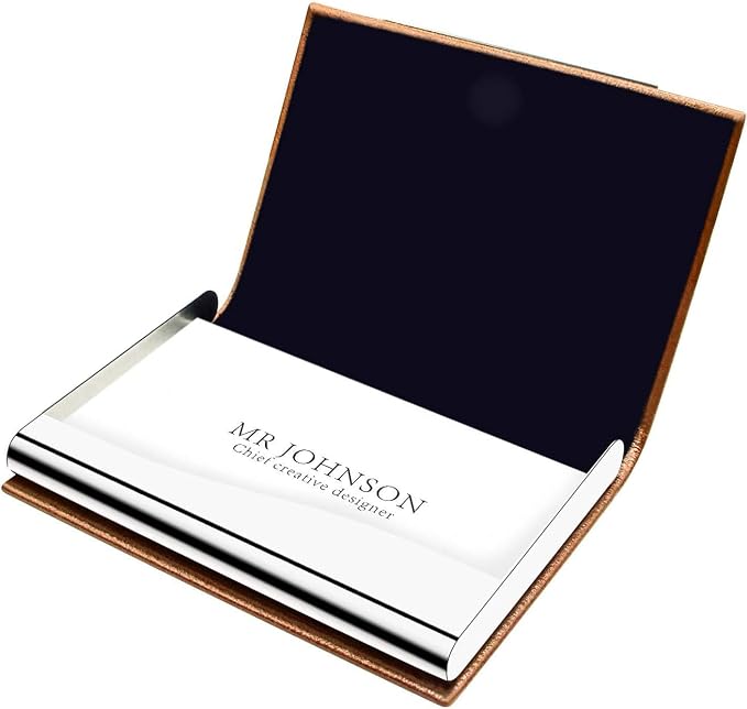 Padike Business Card Holder, Business Card Case Professional PU Leather & - Image 5