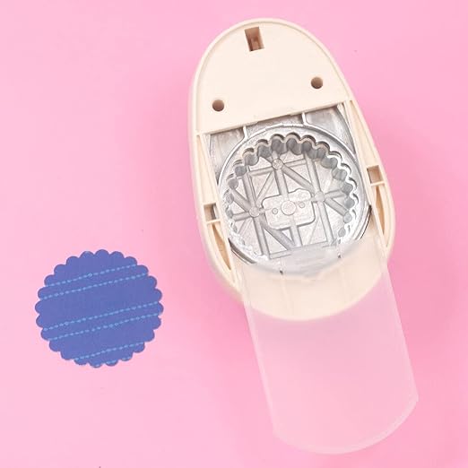Craftelier - 3 Inch Circle Scallop Punch with Lever Press | Shape Hole Puncher for Paper Crafts | Scalloped Hole Punch for Scrapbooking, DIY Cards & Journals | Mini Hole Punch for Paper & Cardstock.-DeskLoop Office