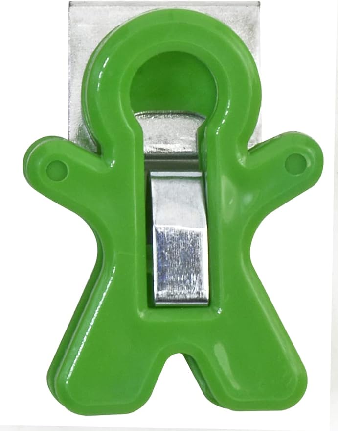 The Pencil Grip Magnet Man People Shaped Magnet Clips, Assorted Color, Set of 12, TPG-13212P-DeskLoop Office