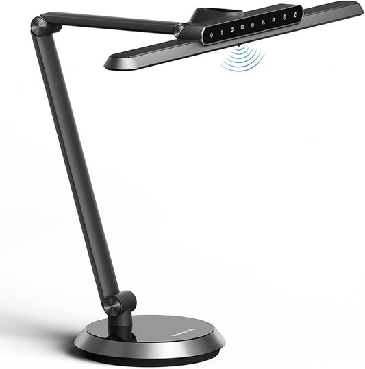 Honeywell Desk Lamp for Home Office, H9 Sunturalux™ Eye-Caring LED Desk Light, 1000LM Dimmable Desk Lamp with Timer and Auto-Sensing, Adjustable Desk Reading Light or Study, Cumputer, Architect-DeskLoop Office
