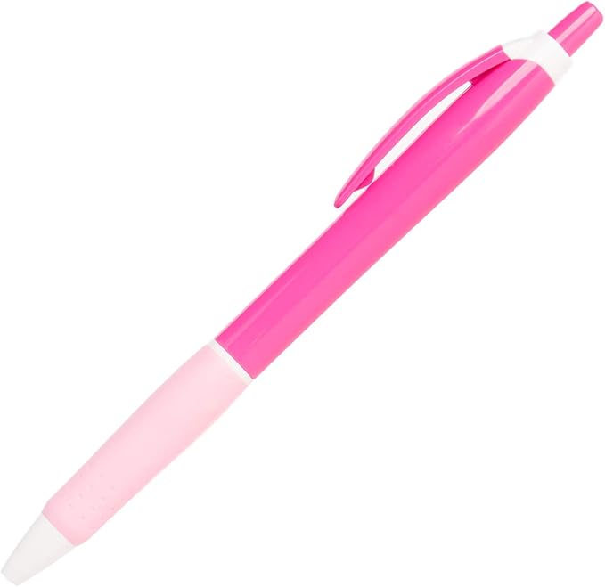 Simply Genius Pink Pens - 100 Count, Retractable Ballpoint, Black Ink - Pink Pens for Writing, Journaling, School & Office Supply-DeskLoop Office