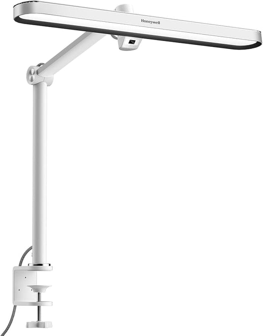 Honeywell LED Desk Lamp with Clamp - 05B02 Sunturalux Clip On Desk Light Eye Caring Natural Light 4000K 1300LM Stepless Brightness Dimmable Table Lamp Full Metal Desk Lamps for Home Office Work Study-DeskLoop Office