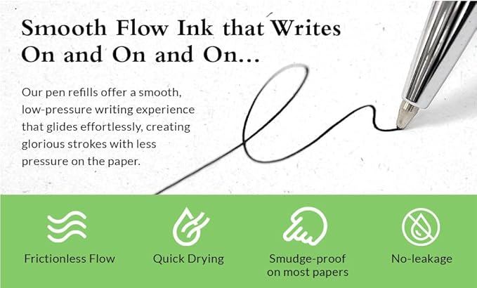 6 Pack, Pen Savings Gel Pen Refills Compatible with Parker Ballpoint Pens, .5mm Extra Fine Needle Point, Smooth Writing, Frictionless Flow (Bulk Packed) (Blue)-DeskLoop Office