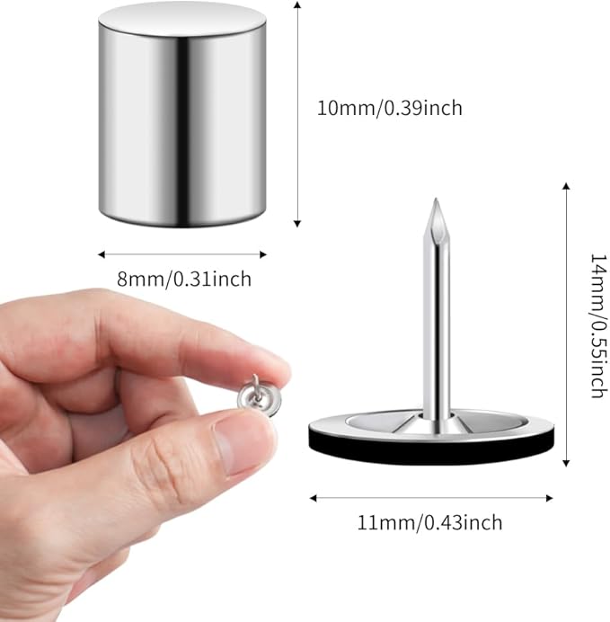 80 Sets Magnetic Pushpins, Magnet Thumbtack, Poster and Photo Hangers for Walls Bulletin Boards-DeskLoop Office