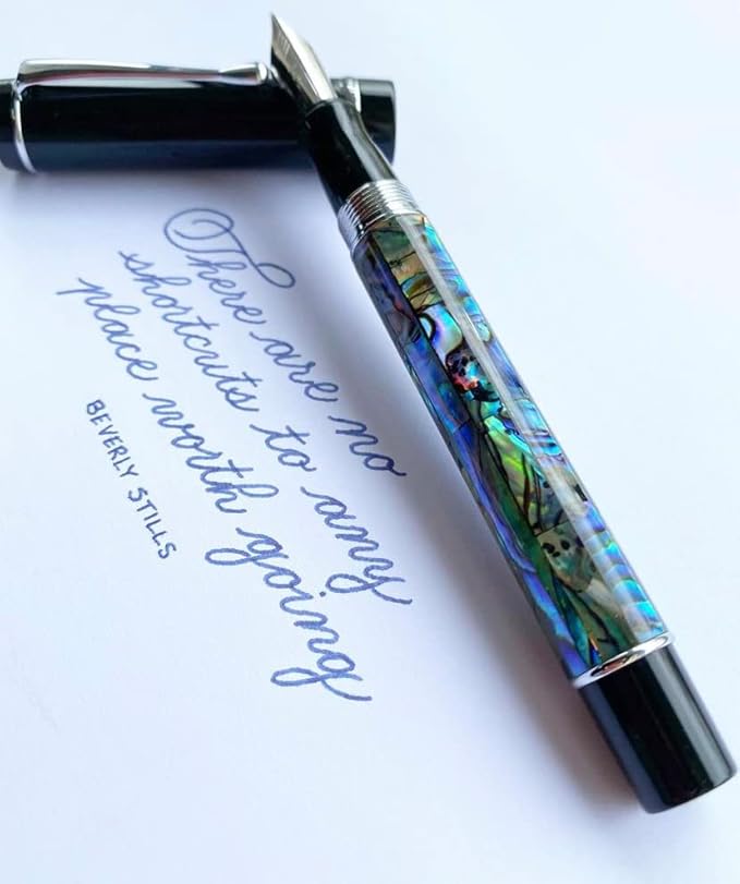 Conklin Duragraph Fountain Pen Abalone Nights - Broad Nib, Elegant Writing Instrument with Stunning Abalone Finish-DeskLoop Office