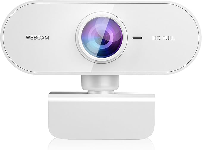 Webcam 1080P HD Webcam for PC,Web cam with Microphone,Stand for PC/MAC/Laptop/Desktop,Wide Angle Web Cameras for YouTube,Skype,Zoom,Xbox One,Video Calling-DeskLoop Office