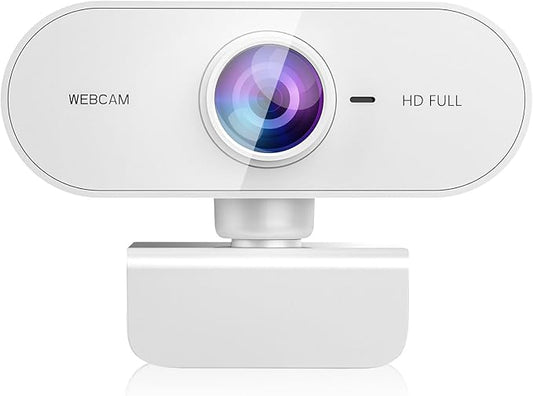 Webcam 1080P HD Webcam for PC,Web cam with Microphone,Stand for PC/MAC/Laptop/Desktop,Wide Angle Web Cameras for YouTube,Skype,Zoom,Xbox One,Video Calling-DeskLoop Office