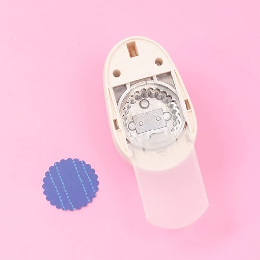 Craftelier - 2 Inch Circle Scallop Punch with Lever Press | Shape Hole Puncher for Paper Crafts | Scalloped Hole Punch for Scrapbooking, DIY Cards & Journals | Mini Hole Punch for Paper & Cardstock.-DeskLoop Office