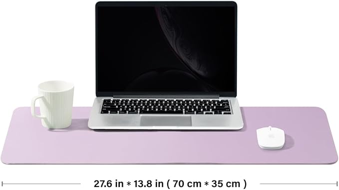 Cork Desk Mat - Dual-Sided Desk Pad for Office and Home - Desk Organization and Accessories - Ideal for Large Mouse Pad and Desk Mats on Top of Desks(Purple,27.6"x 13.8")-DeskLoop Office