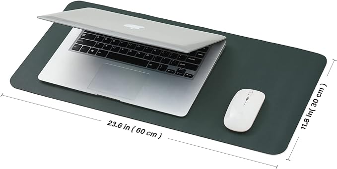 Compact Cork Desk Mat - Small Dual-Sided Desk Pad for Office and Home - Desk Organization and Accessories - Ideal for Large Mouse Pad and Small Desk Mats on Top of Desks(Dark Green,23.6"x 11.8")-DeskLoop Office