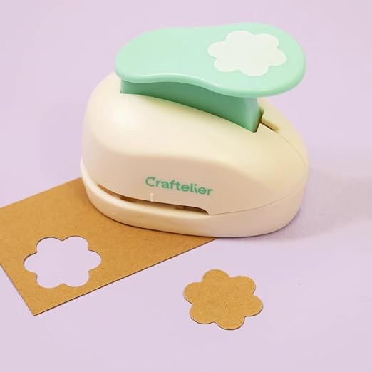 Craftelier - 1 Inch Flower Hole Punch with Lever Press β Flower Punches for Paper Crafts | Hole Puncher for Crafts, Scrapbooking, DIY Cards & Journals | Hole Punch Shapes for Paper & Cardstock.-DeskLoop Office