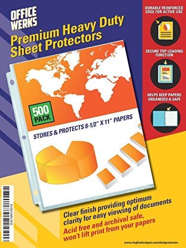 500 Pack Sheet Protectors for 3 Ring Binder, 8.5 x 11 Heavy Duty | Clear Page - Image 8