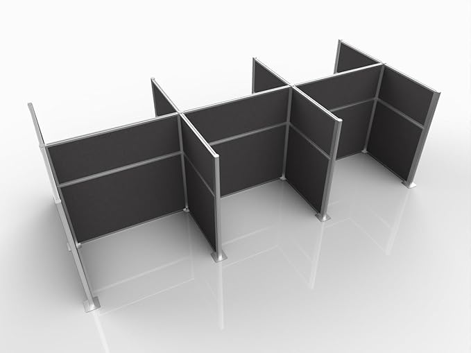 Versare Hush Panel Cubicle Kit | Workstation Partition Walls | Sound Dampening Cubicle Walls | Partitions for Desks-DeskLoop Office