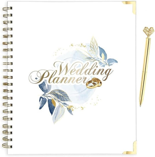 Wedding Planner Book and Organizer, Bridal Planner Includes Countdown Calendar, Beautiful Pen, Wedding Planning Book, Budget Planner, Wedding Timeline, Vendor Contacts.-DeskLoop Office