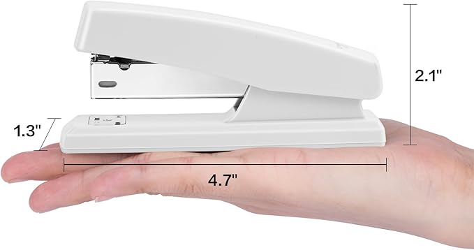 Deli Stapler, Desktop Staplers with 640 Staples, Office Stapler, 25 Sheet Capacity, White-DeskLoop Office