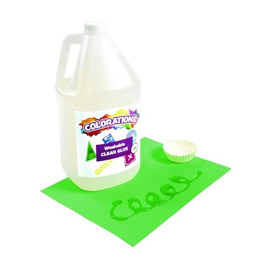 Colorations White & Clear Liquid Glue, 1 Gallon of Each -WHCLRGLU-DeskLoop Office