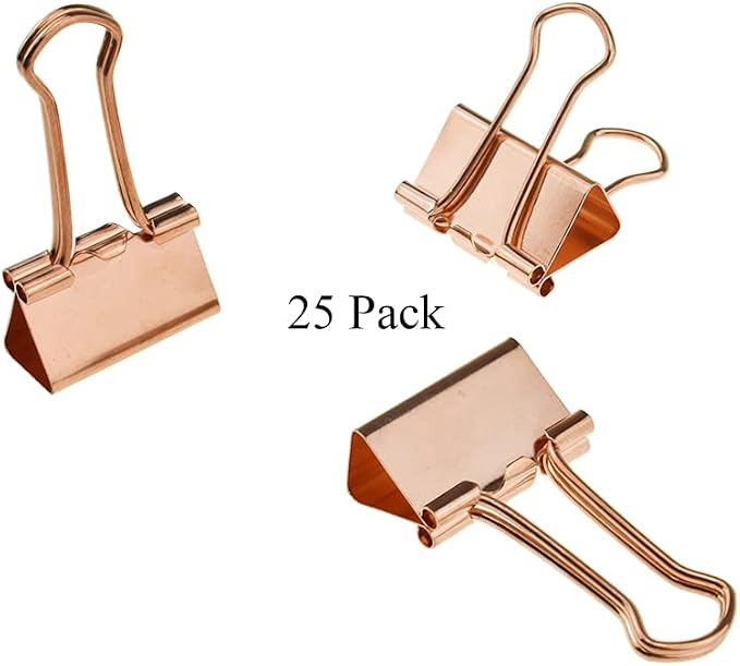 HAHIYO Binder Clips Paper Clamps Spring Steel Sturdy 0.98 inch Width 0.31 Inch - Image 7