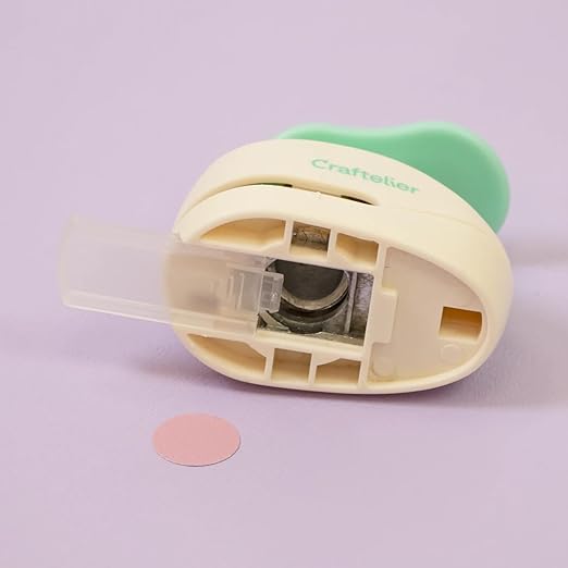 Craftelier - 5/8 Inch Circle Punch with Lever Press | Shape Hole Puncher for Paper Crafts | Round Hole Punch to Create Scrapbooks, DIY Cards & Journals | Mini Hole Punch for Paper & Cardstock.-DeskLoop Office