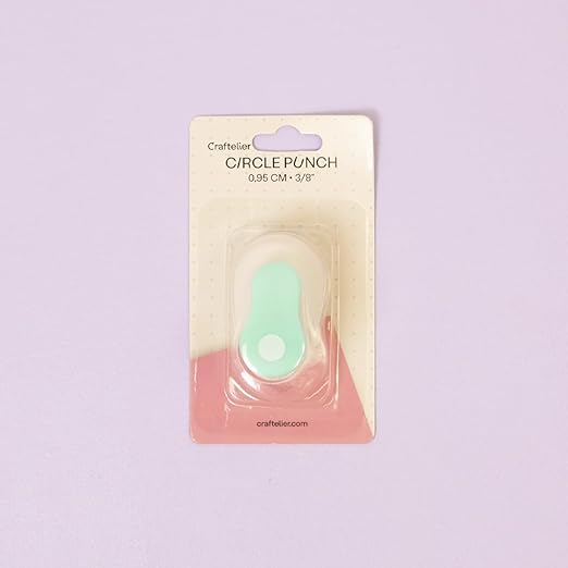 Craftelier - 3/8 Inch Circle Punch with Lever Press | Shape Hole Puncher for Paper Crafts | Round Hole Punch to Create Scrapbooks, DIY Cards & Journals | Mini Hole Punch for Paper & Cardstock.-DeskLoop Office