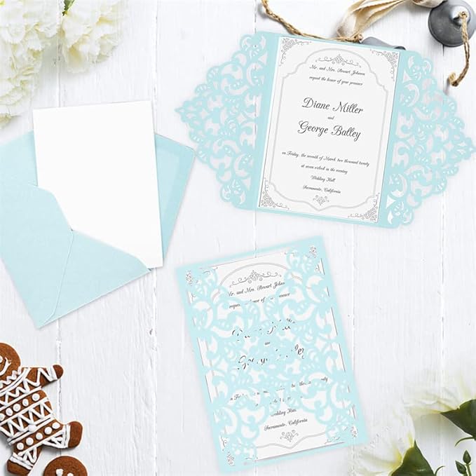 100 Sheets Light Blue Cardstock 8.5 x 11 Pastel Paper, Goefun Blue Card Stock Printer Paper for Wedding Invitations, Menus, Crafts, DIY Cards-DeskLoop Office