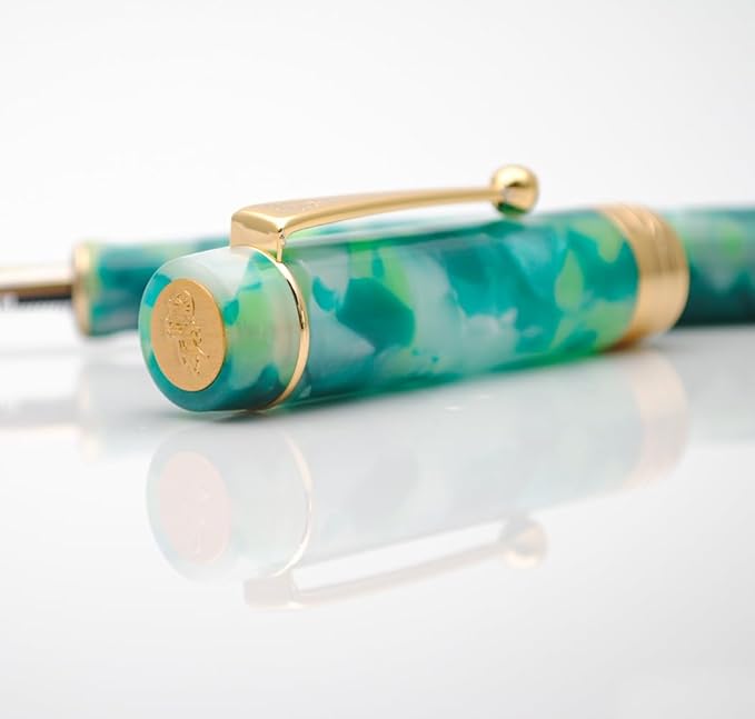 JINHAO 100 Fountain Pen with Ink Converter (Medium Nib 0.7mm, Fantastic Green)-DeskLoop Office