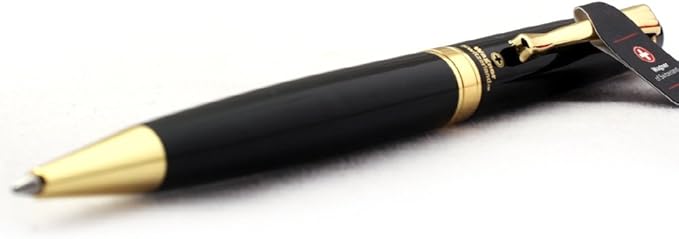 Free Engraving Swiss Expert Roller Ballpen, Ballpoint pen, Refillable Pens, Retractable Medium Refill Pen Black Ink, Personalized Gifts for Men and Women, Classy Gift Box-DeskLoop Office