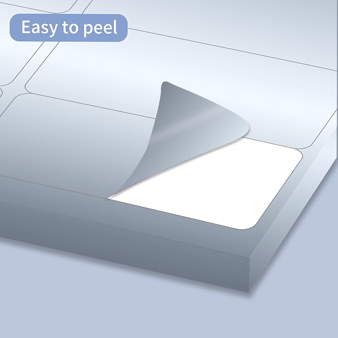 STARLIBOO Shipping Labels Stickers, 2"×4" Printable Silver Mailing Labels for Laser/Inkjet Printing- Matte Silver, Permanent Adhesive Sticker-DeskLoop Office