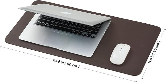 Compact Cork Desk Mat - Small Dual-Sided Desk Pad for Office and Home - Desk Organization and Accessories - Ideal for Large Mouse Pad and Small Desk Mats on Top of Desks(Coffee,23.6"x 11.8")-DeskLoop Office
