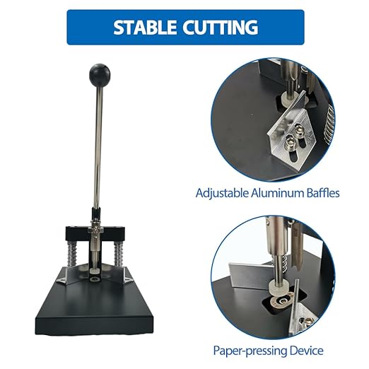 Corner Rounder Punch Cutter,30mm/1.2” Thickness Manual Corner Rounder with R6mm R10mm Cutting Dies,Paper Punch Cutter Commercial Card Cutter for Heavy Cardstock, Alumium Stack-DeskLoop Office