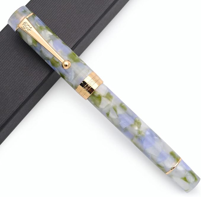JINHAO 100 Fountain Pen with Ink Converter (Medium Nib 0.7mm, Seaweed Green)-DeskLoop Office