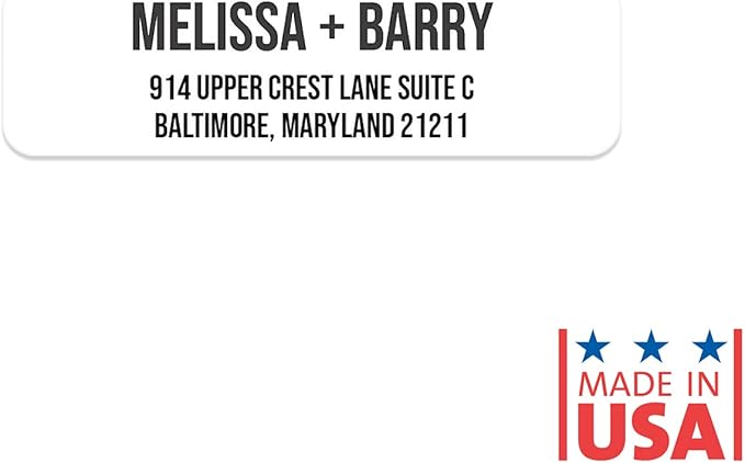 White Bold Rolled Address Labels/Roll of 250 Personalized Address Labels/Designer Return Address Stickers in Elegant Plastic Dispenser-DeskLoop Office