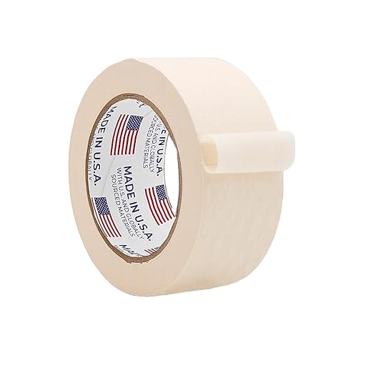 WOD MT5 Utility Grade Masking Tape, 2 inch x 60 yds. for Home or Office air-Dry Painting, Labeling, & Packing. Leaves no Residue-DeskLoop Office