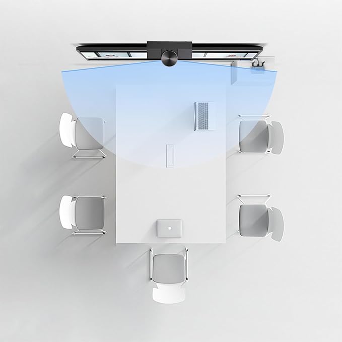 Panoramic 180° Video Camera, Immersive Video Conference Experience, both Overall and Speakers’ Close-up view, 1080P Webcam for Huddle Room and Homebased Office, Plug and Play with Micro SD Card Slot-DeskLoop Office