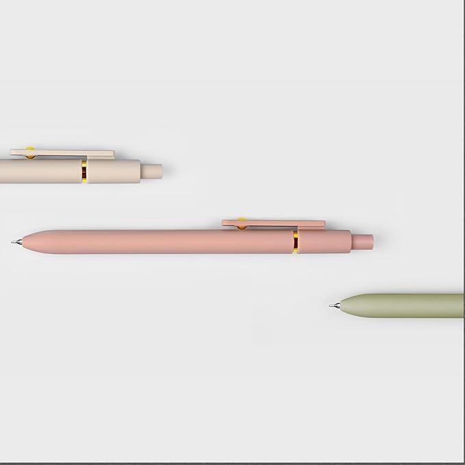 Gel Pens, 6 Pcs 0.5mm Fine Point Smooth Writing Pens Cute Pens, High-End Series Black Ink Pens for Journaling Note Taking, School Office Supplies for Women Men (6 Pcs Gold Morandi)-DeskLoop Office