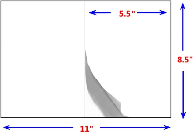 1600 Half Sheet Laser/Ink Jet Shipping Labels Mailing Blank White Labels-DeskLoop Office