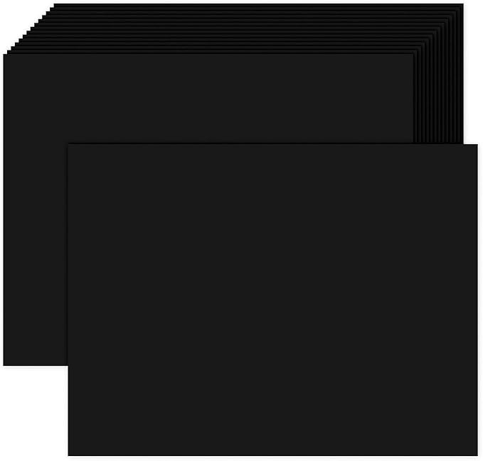 100 Pack Black Cardstock 5x7 Blank Card Thick Paper, Goefun 80lb Flat Card Stock Printer Paper for Invitations, Postcards, Photos, DIY-DeskLoop Office