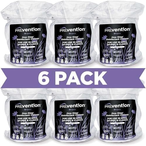 Prevention All Purpose Disinfecting Wipes – Cleaning Wipes Canister, Bulk Cleaner Towelettes for Salons, Spas, Clinics, Studios – Hospital Grade Surface Sanitizing – 160 Count per Refill Bag (6 Pack)-DeskLoop Office