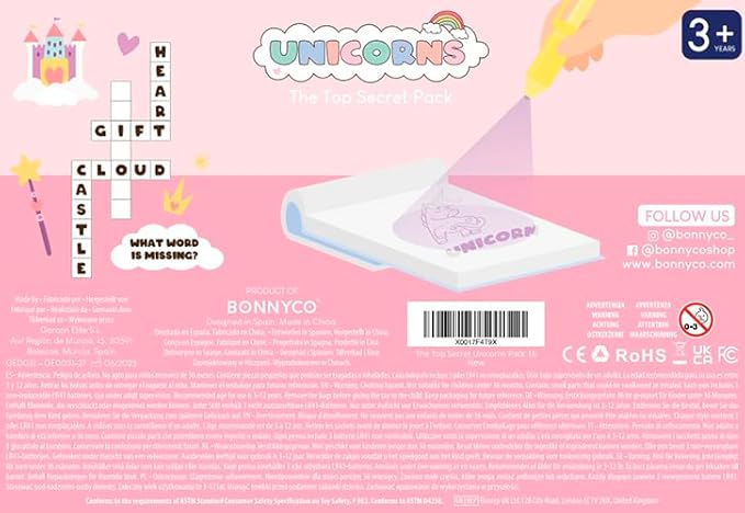 BONNYCO Invisible Ink Pen and Notebook Pack 16 Unicorn Party Favors for Kids, Magic Spy Pen Goodie Bags Stuffers for Kids, Unicorn Birthday Party Supplies, Goody Bag Stuffers | Return Gifts Prizes-DeskLoop Office