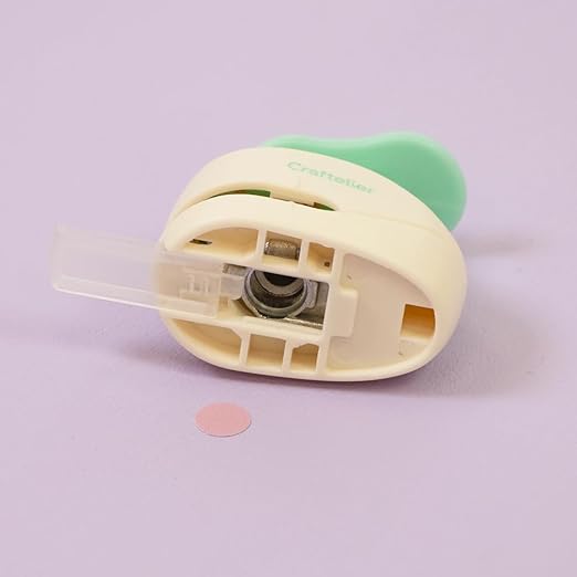 Craftelier - 3/8 Inch Circle Punch with Lever Press | Shape Hole Puncher for Paper Crafts | Round Hole Punch to Create Scrapbooks, DIY Cards & Journals | Mini Hole Punch for Paper & Cardstock.-DeskLoop Office