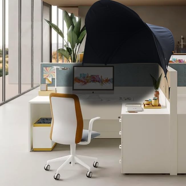 Large Size Cubicle Corner Desk Shade for Office,Portable Foldable Light Shade Cover, Fit for Taller Cubicle Partitions for Privacy Attached in a Normal 90 Degree Cubicle Corner-DeskLoop Office
