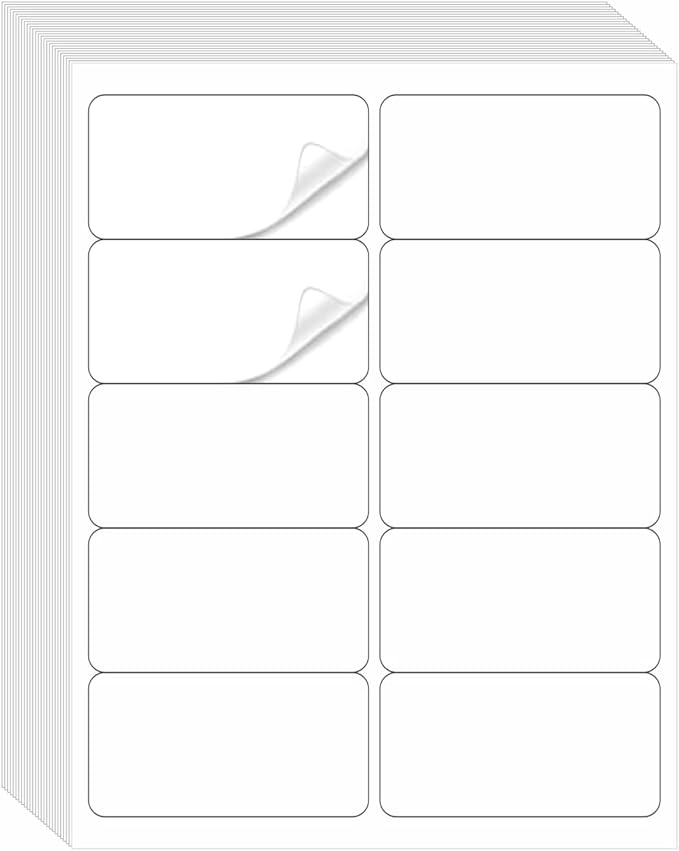 2"×4" Shipping Labels, JIQEZNL Premium 10 UP Address Labels, 300 Mailing Labels for Envelopes for Laser/Ink Jet Printer, White Paper Printable Sticker Labels 10 Per Sheet 8.5"×11"-DeskLoop Office