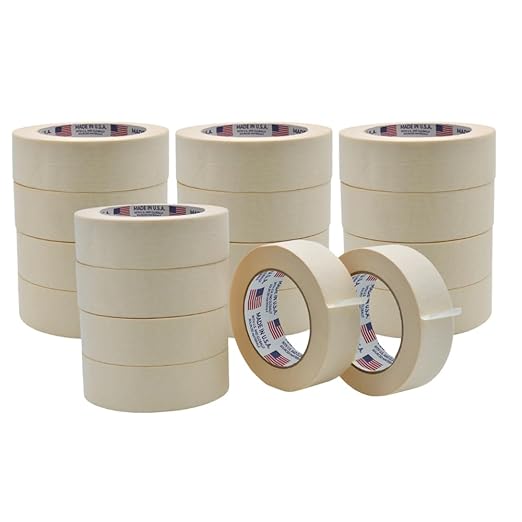 WOD MT5 Utility Grade Masking Tape, 1.5 inch x 60 yds. (Pack of 24) for Home or Office air-Dry Painting, Labeling, & Packing. Leaves no Residue-DeskLoop Office