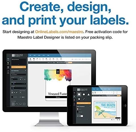 4 x 4 Square Label - Pack of 20,000 Labels, 5,000 Sheets - Inkjet/Laser Printer - Online Labels-DeskLoop Office