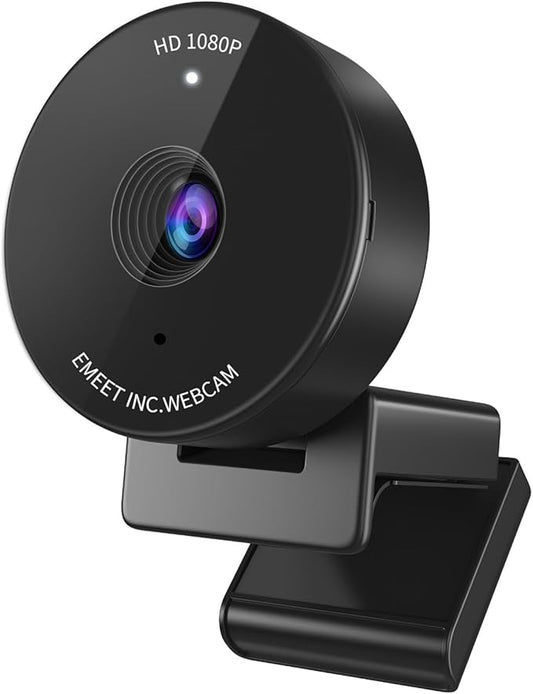 EMEET C950 Webcam for PC, 1080P Webcam with Microphone&Privacy Cover, Auto Light Correction, 70° FOV for Personal Use, Plug&Play Web Cam Protect Data, Perfect for Office Professionals&Remote Workers-DeskLoop Office