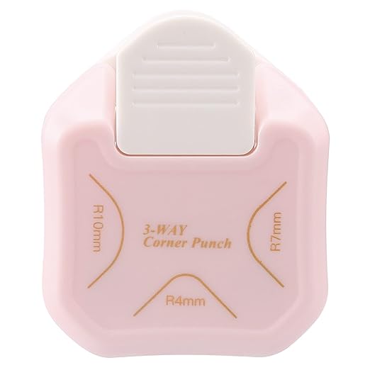 LOONENG 3 Way Corner Rounder Punch, 4mm, 7mm, 10mm 3 in 1 Corner Cutter for Paper Crafts, Laminator, Cardstock, DIY Projects, Photocards, Card Making and Scrapbooking-DeskLoop Office