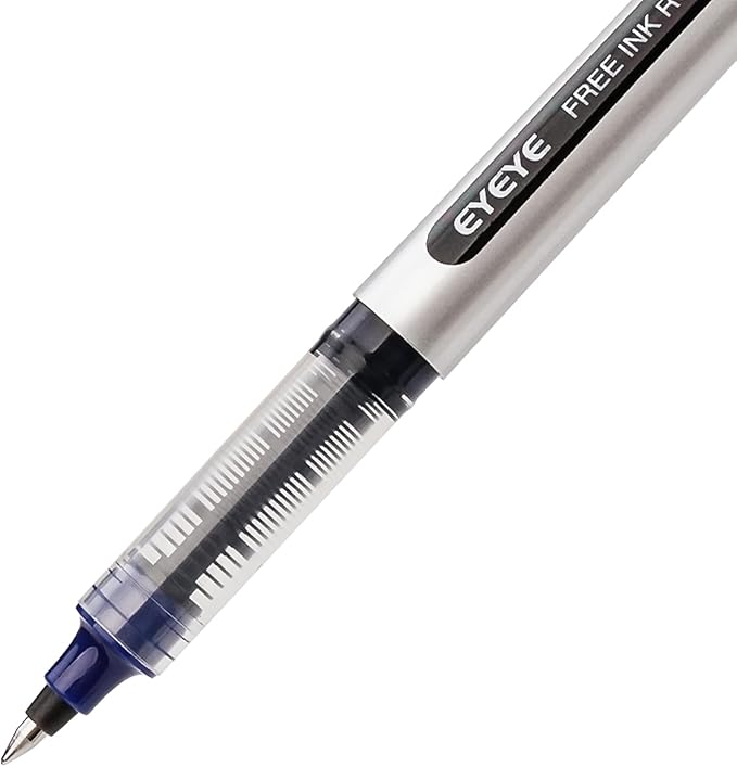 EYEYE 0.5mm Rollerball Pens 12 Pack 3 Colors, Extra Fine Point Roller Ball Pen Quick Dry, Liquid Ink Pens Fine Point Smooth Writing Pen for Journaling, Note Taking, Office, School Supplies