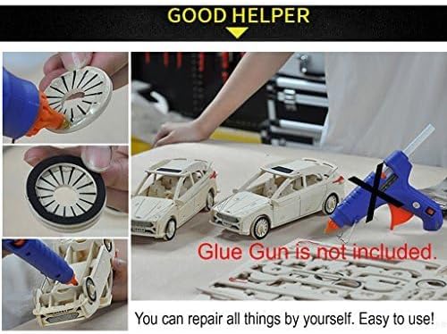 TrendBox Pack of 50 Black 7mmx200mm - Hot Melt Glue Sticks Strips Melting Adhesive for Handmade Craft DIY Home Office Project Craftwork Fix & Repairs-DeskLoop Office