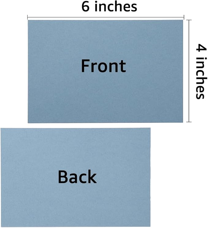 50 Sheets Blank Cardstock Paper 250 GSM Thick Heavy Cards Stock for DIY Art Projects, Card Making, Postcards, Greeting Cards, Birthday Party, Wedding Invitations (Dusty-Blue, 4x6 inches)-DeskLoop Office