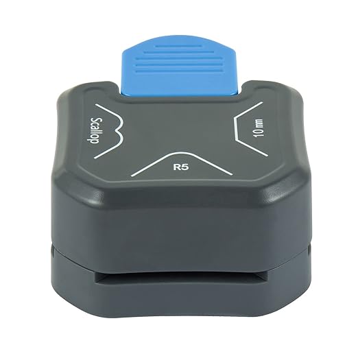 QIQQIKIN Corner Cutter 3 in 1 (R5+10MM+Scallop) Edge Rounder Punch, Paper Corner Punches for Paper Crafts, Picture Photo Clipper Laminating Scrapbook Chomper Business Card Making Junk Journal Supplies-DeskLoop Office